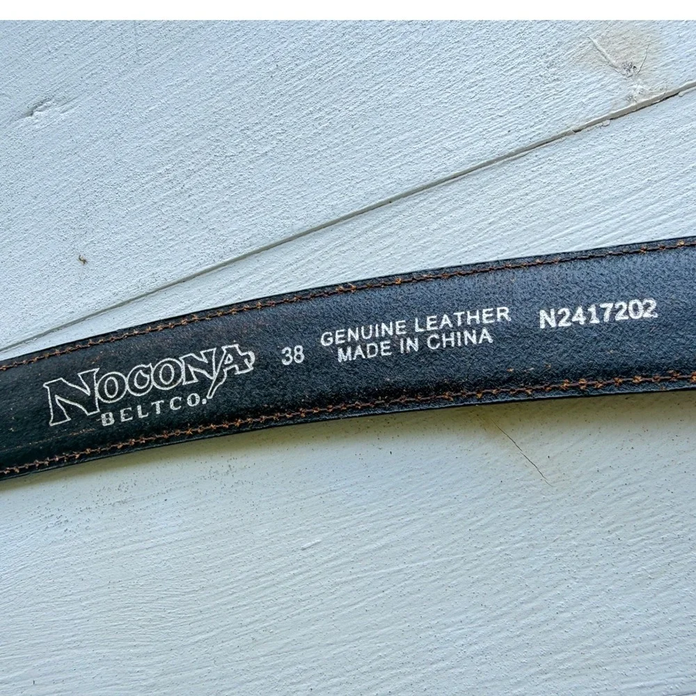 Nocona Belt Co Mens Brown Leather Western Belt Size 38 N2417202